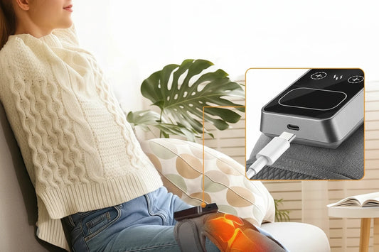 Masajeador eléctrico de rodillera 3 vibraciones 5 niveles Inalámbrico Térmico.